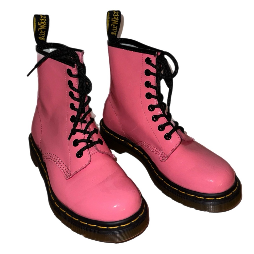 Dr Martens 1460 Women’s Pink Patent Boots Size 6